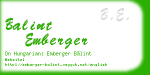 balint emberger business card